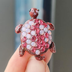 Blue turtle brooch highlighting quality style
