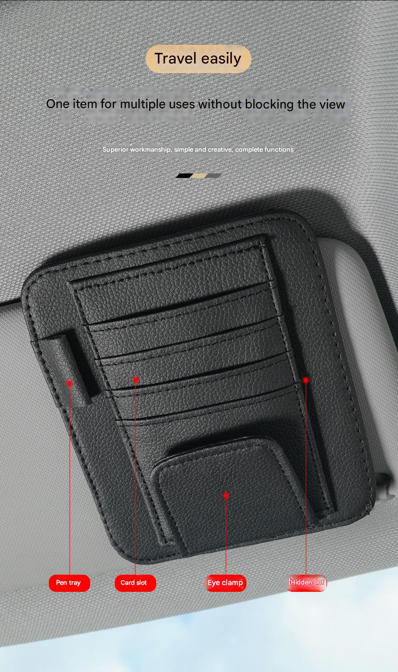 Durable car glasses holder installation demonstration