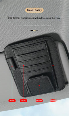 Durable car glasses holder installation demonstration