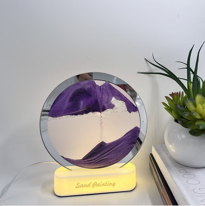 3D sand lamp in modern home decor setup