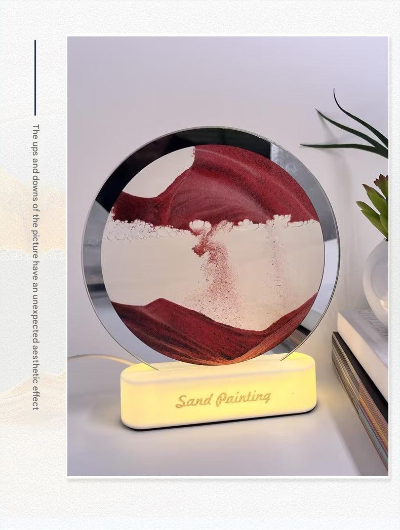 Touch control feature on 3D Sand Hourglass Night Light