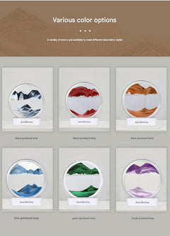 Elegant display of the Dynamic 3D Sand Hourglass Night Light