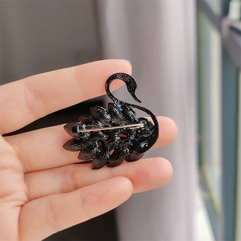 Elegant brooch on a fashionable outfit