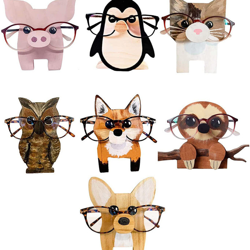 Creative Wooden Animal Eyeglasses Holder design 3