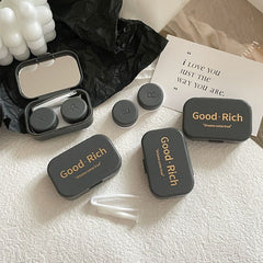 Random transparent contact lens case for style