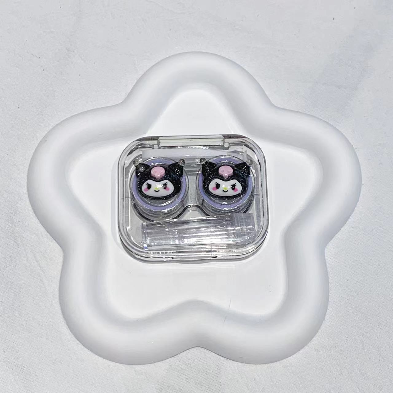 Fashionable grey contact lens storage case