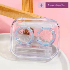 Random transparent contact lens case for style
