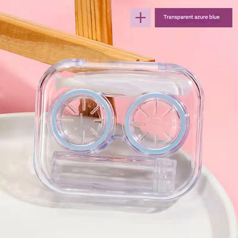 Random transparent contact lens case for style