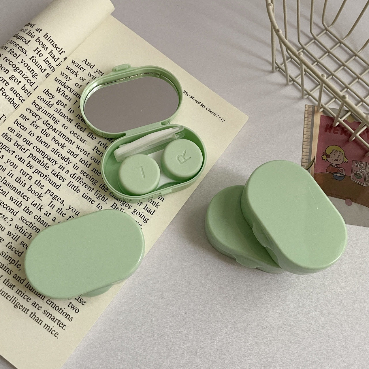 Chic dark blue lens case for everyday use