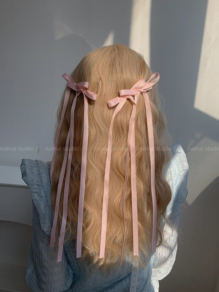 Versatile black bow hair clip for girls
