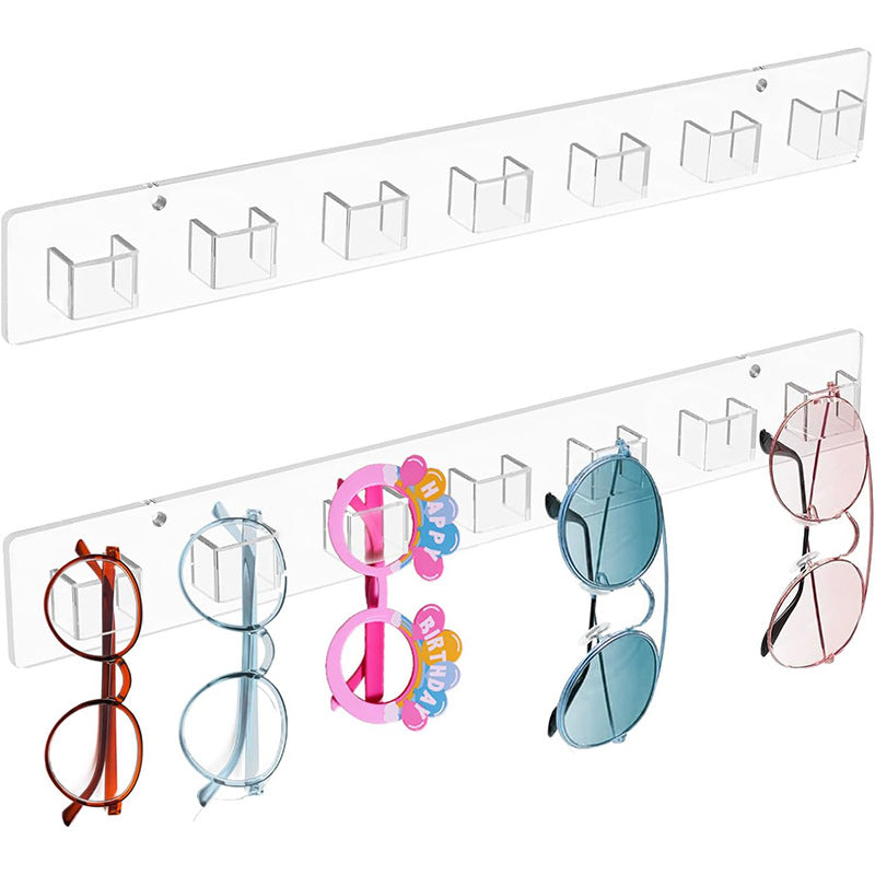 Side angle of acrylic sunglasses holder