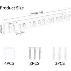 Transparent sunglasses display for wall mounting