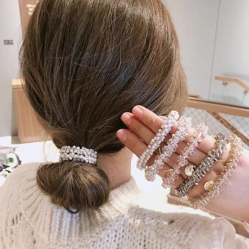 Chic Korean Pearl Hair Tie Bracelet Image 2