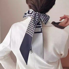 Stylish Vintage French Hair Scarf in floral design