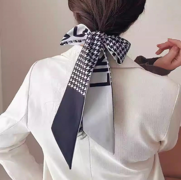 Stylish Vintage French Hair Scarf in floral design