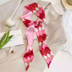 Vintage Hair Scarf in geometric pattern