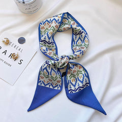 Vintage Hair Scarf in geometric pattern