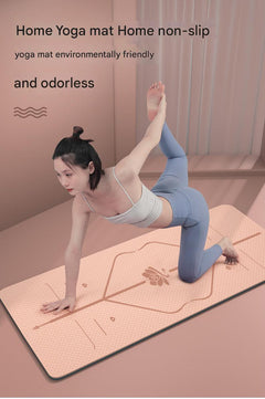 Non-Slip TPE Yoga Mat for Fitness Image 2