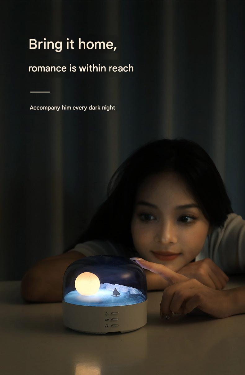 Bluetooth speaker with ambient night light design