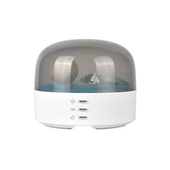 close-up of the night light speaker in use