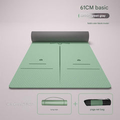 TPE yoga mat in a green hue