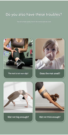 TPE yoga mat showing cushioning features