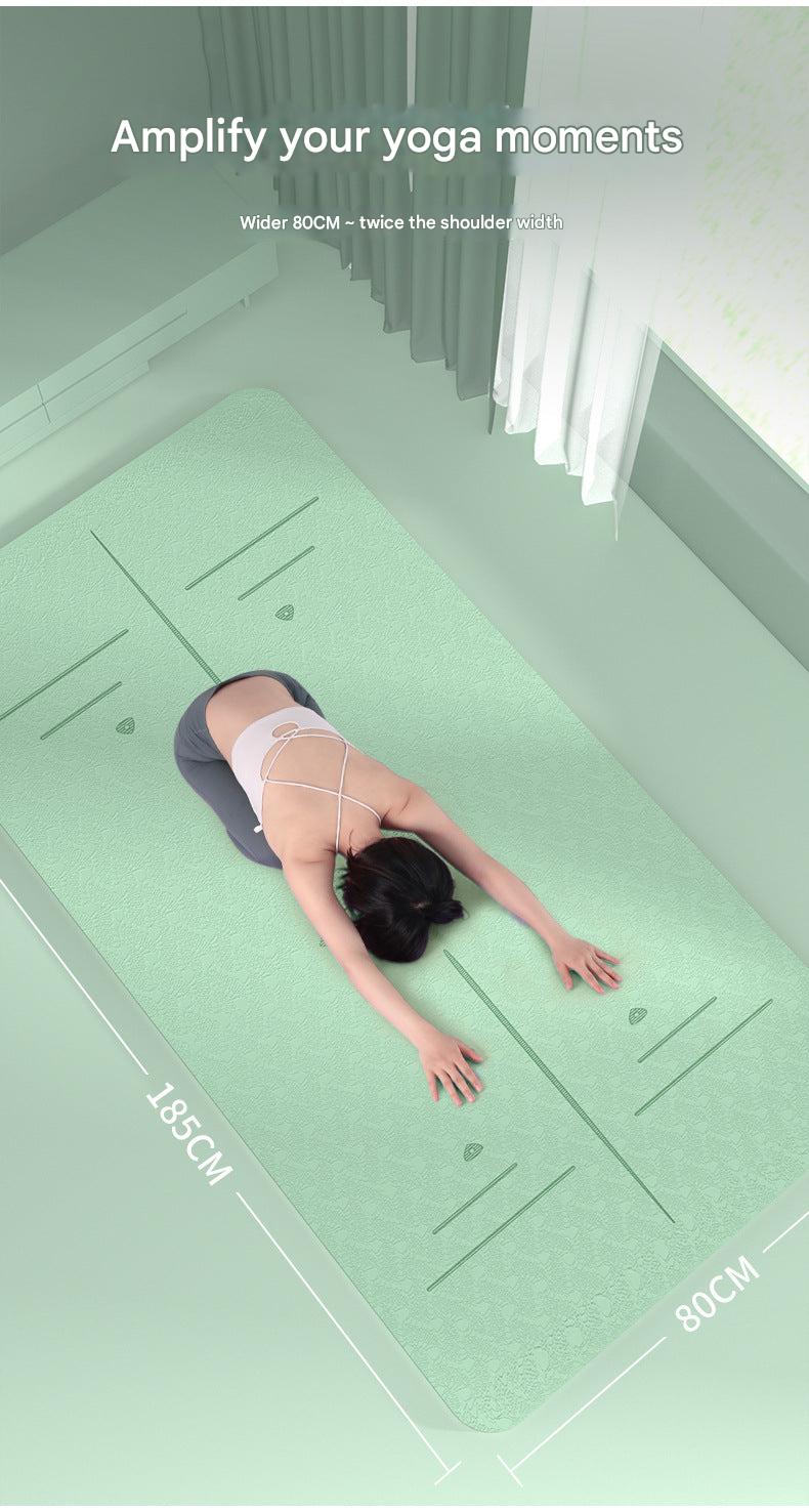 Pilates workout using the TPE yoga mat