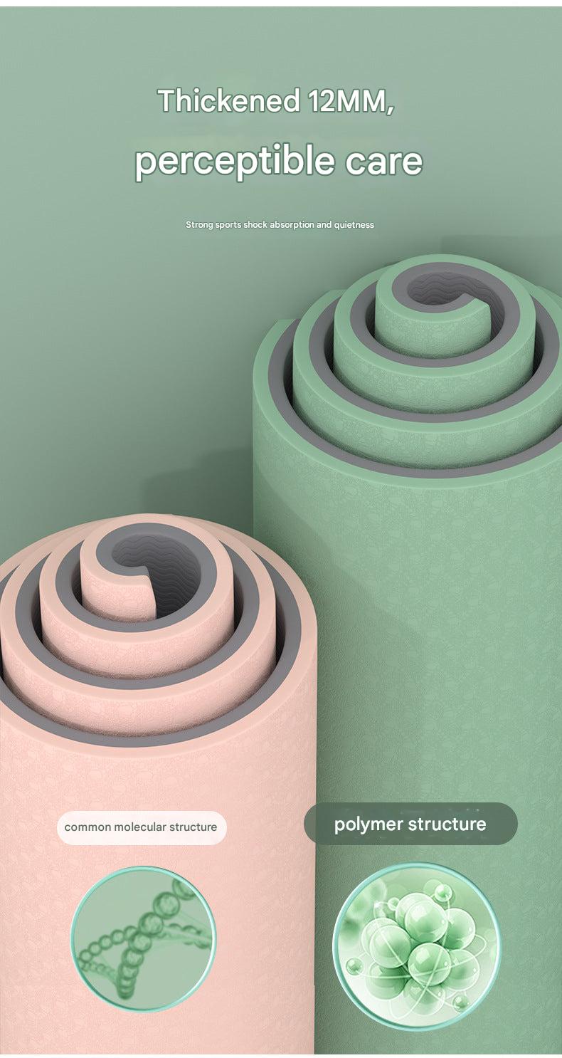 TPE yoga mat showing multiple colour selections