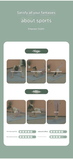 TPE yoga mat showing cushioning features