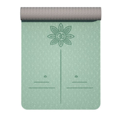 TPE yoga mat with custom logo displayed