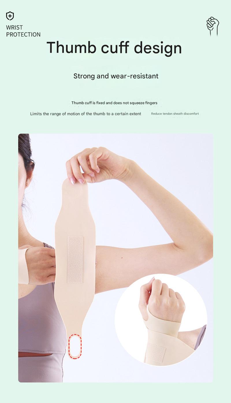 Close-up of breathable wrist support fabric