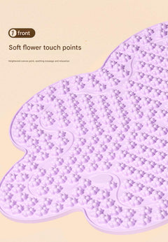 Close-up of acupressure mat on a yoga floor
