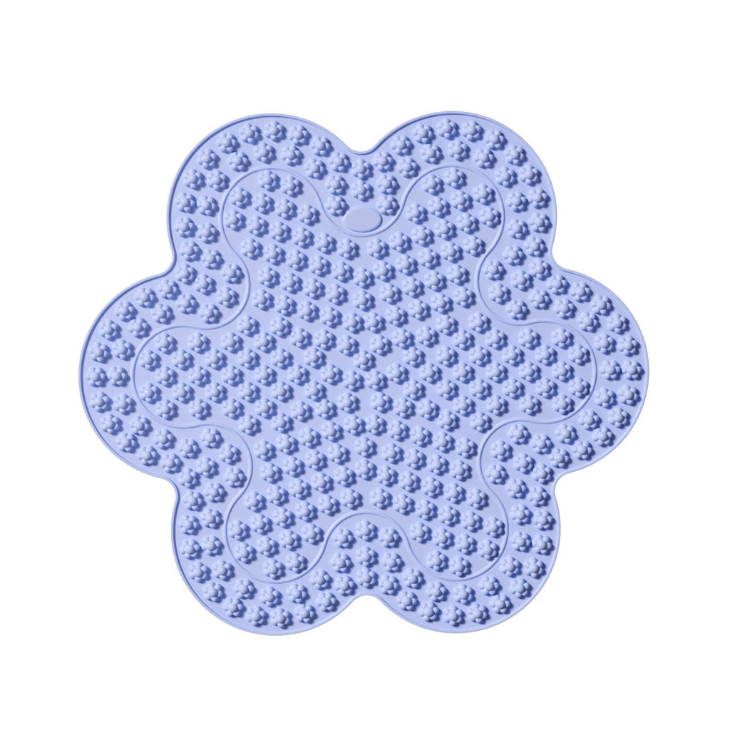 Close-up of acupressure mat on a yoga floor