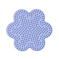 Close-up of acupressure mat on a yoga floor