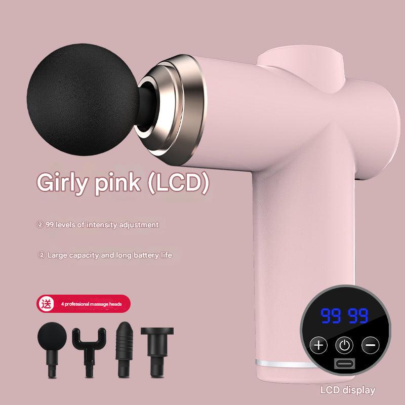Portable Electric Massage Gun shown in use