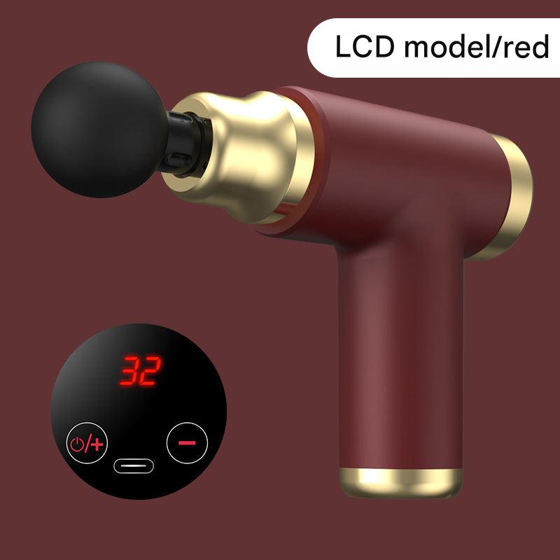 Portable Electric Massage Gun shown in use