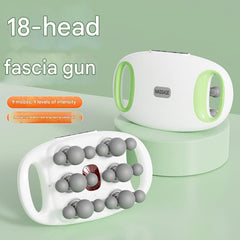 Massage gun shown in relaxing environment