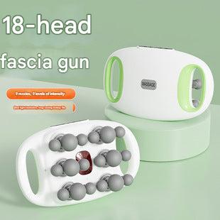 Massage gun shown in relaxing environment