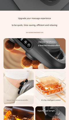 Massage gun with adjustable intensity settings