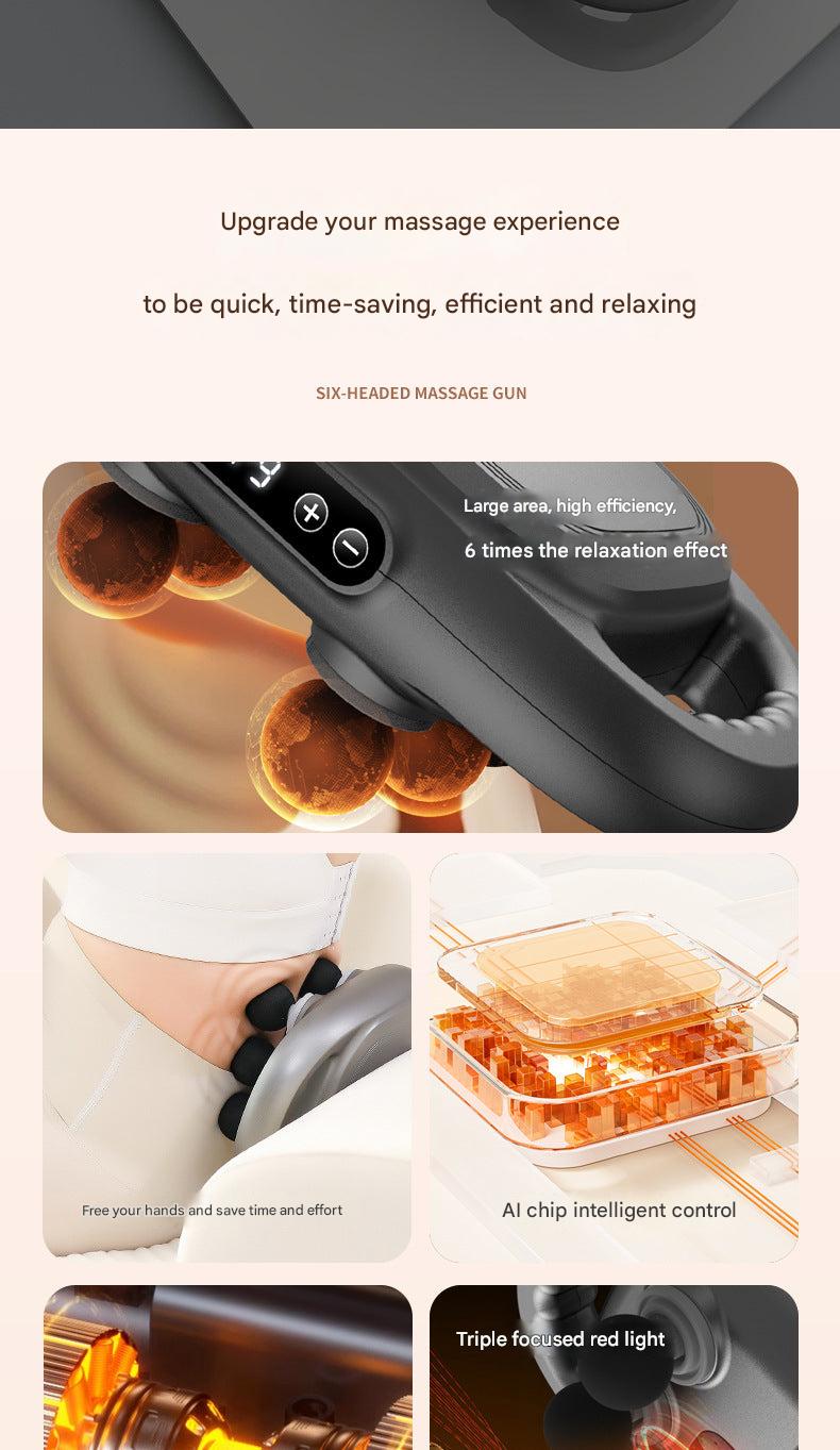 Massage gun with adjustable intensity settings