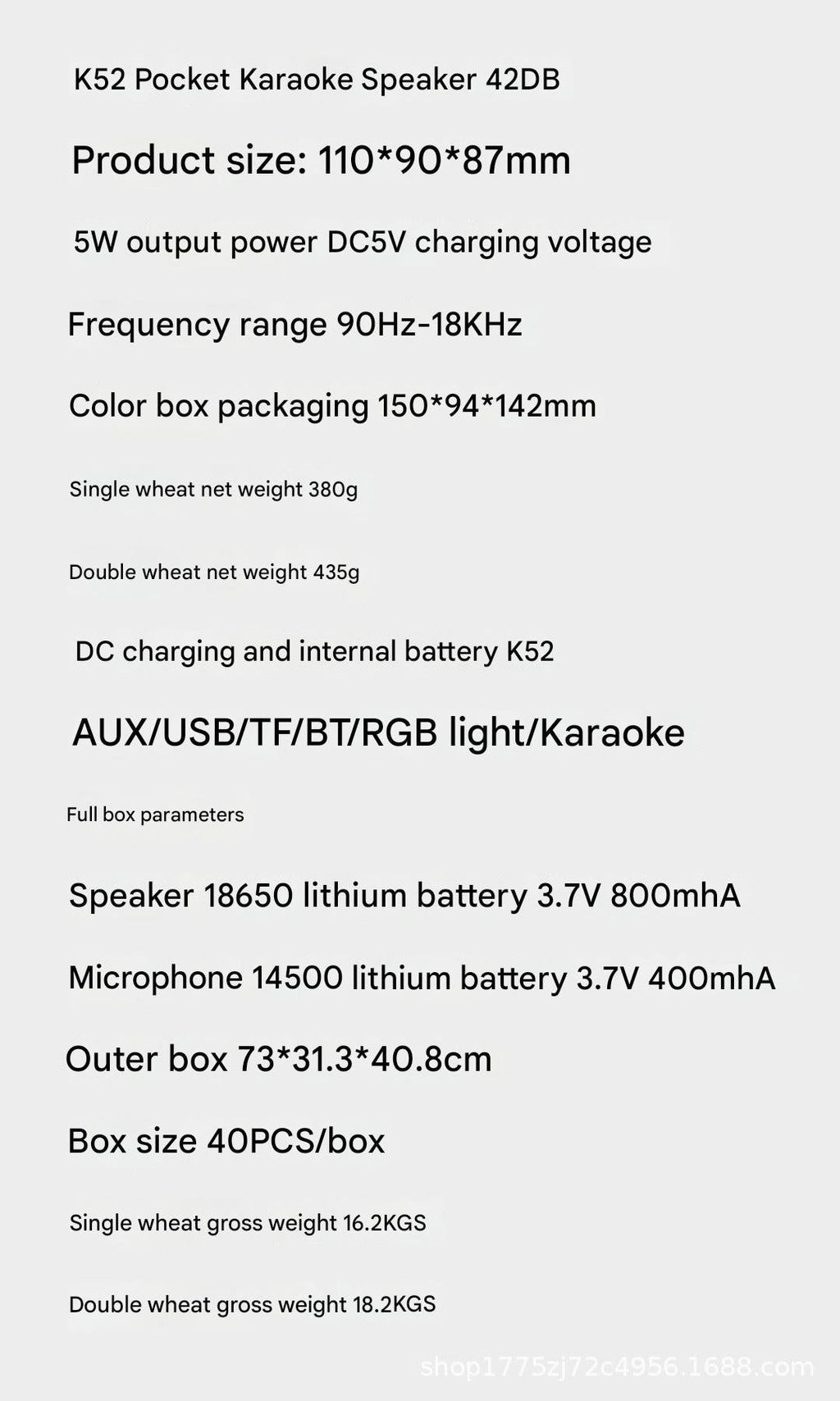 K52 Bluetooth Karaoke Speaker in various colours