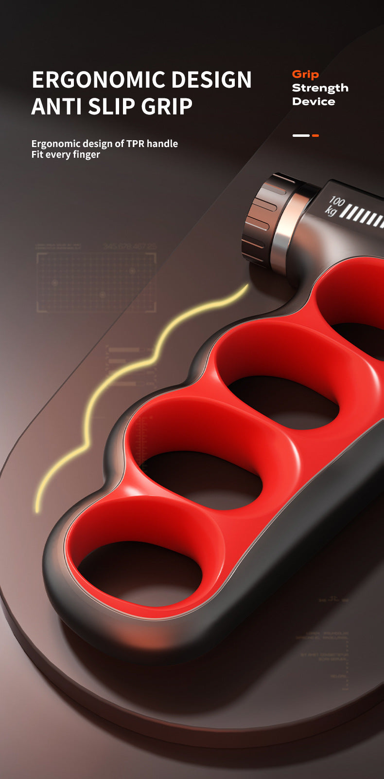 Electronic Grip Strengthener fitness setup