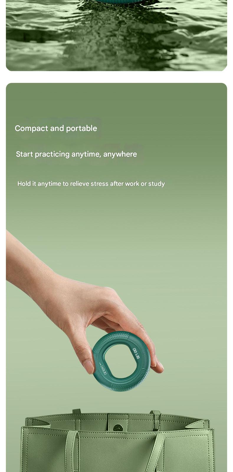 Adjustable silicone grip strengthener in fitness setting