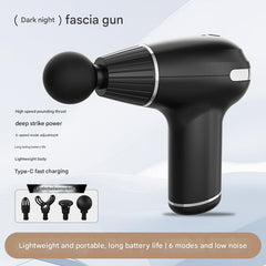 Rechargeable battery massage gun on a table
