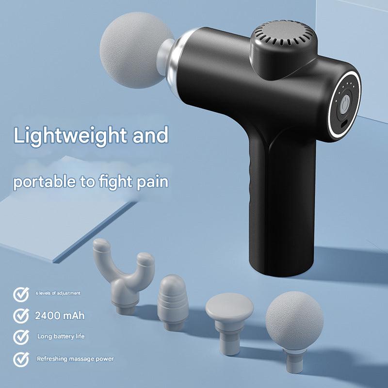 Massage gun showcasing charging method