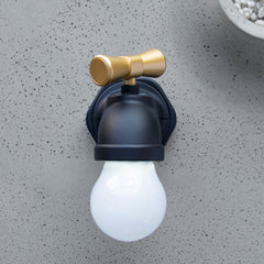 Abstract designed night lamp on a table