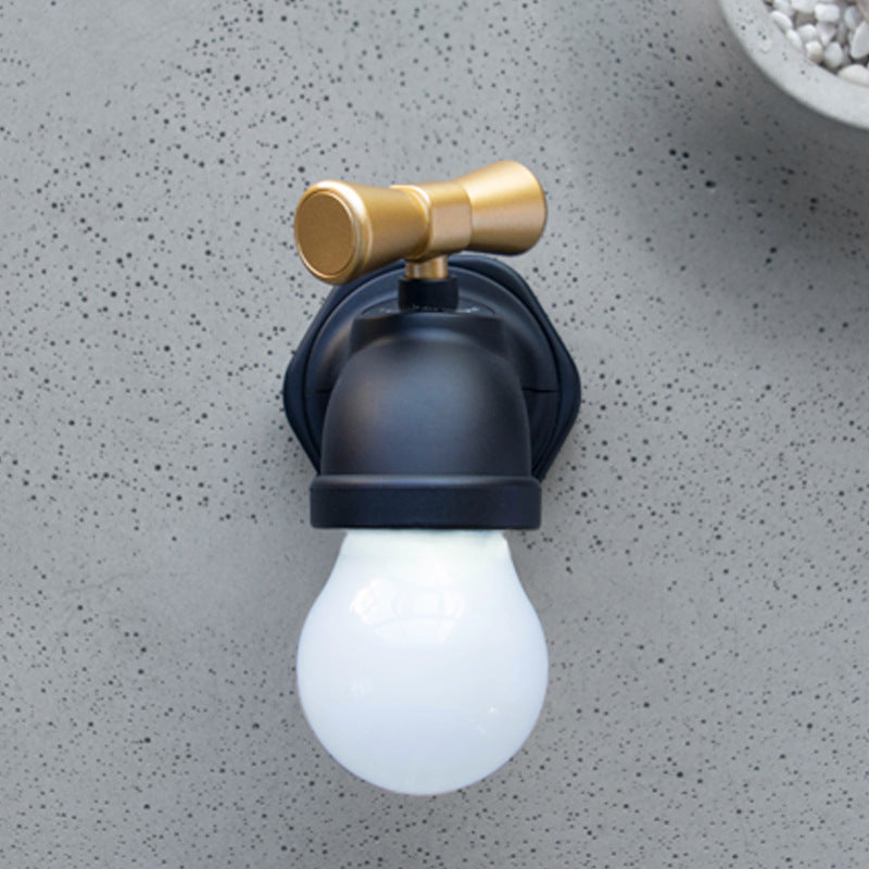 Abstract designed night lamp on a table
