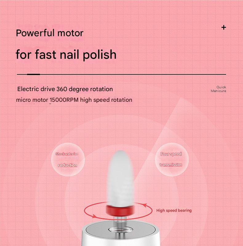 Electric nail file for shaping and buffing nails