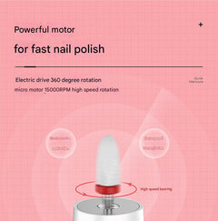 Electric nail file for shaping and buffing nails
