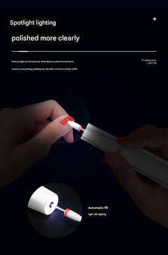 Quiet electric nail polishing device